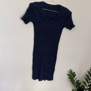 Banana Republic Ribbed Bodycon V Neckline Short Sleeve Dress Sz Small